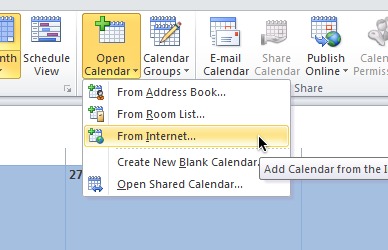subscribe to an online calendar in microsoft outlook for mac